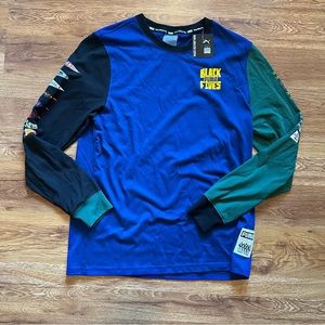 PUMA Barnstorming X Black Fives Long Sleeve Blue Black Men's Medium 532449-01